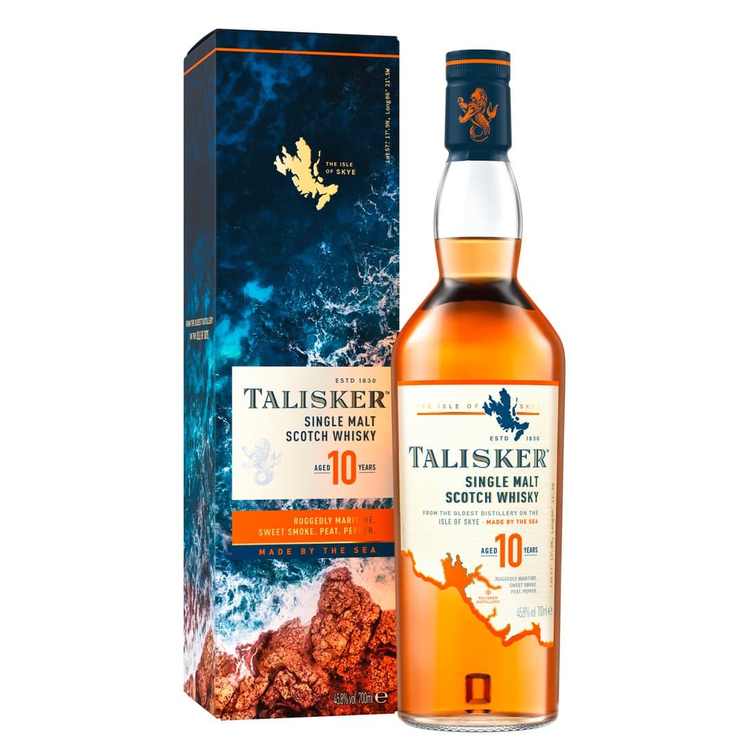 5000281005416 Talisker 10 Year Old Single Malt Scotch Whisky 700Ml Bottle With Pack
