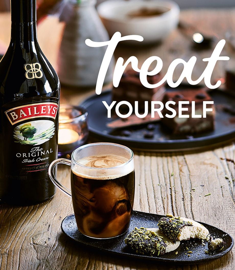 baileys banner "treat yourself"