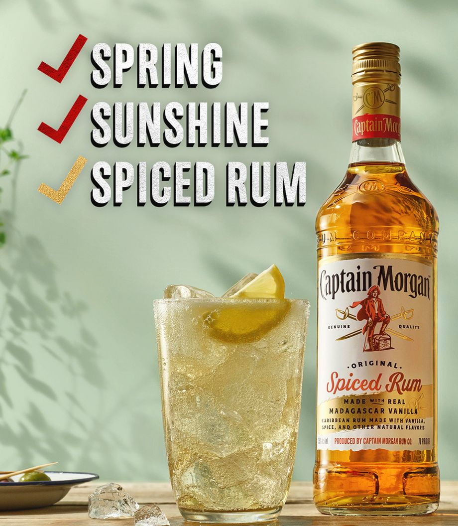 Captain Morgan Original Spiced Gold Rum Based Spirit Drink label